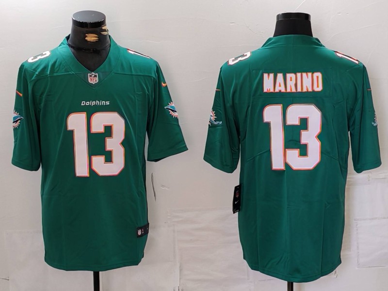Men's Miami Dolphins Dan Marino #13 Green Jersey